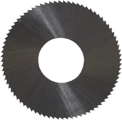 Controx - 1" Diam x 0.01" Blade Thickness x 3/8" Arbor Hole Diam, 80 Tooth Slitting and Slotting Saw - Arbor Connection, Right Hand, Uncoated, High Speed Steel, Concave Ground - Exact Tool & Supply