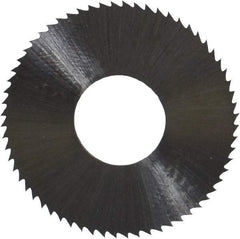 Controx - 1" Diam x 0.025" Blade Thickness x 3/8" Arbor Hole Diam, 64 Tooth Slitting & Slotting Saw - Arbor Connection, Right Hand, Uncoated, M2 High Speed Steel, Concave Ground - Exact Tool & Supply