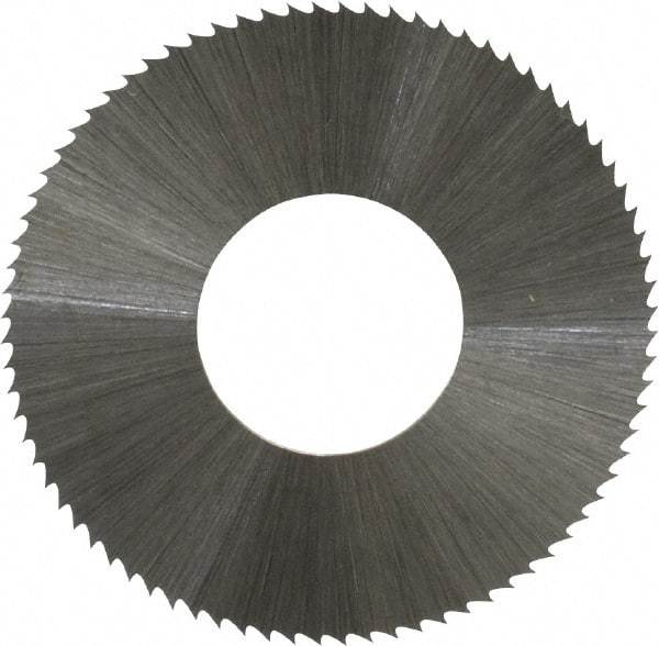 Controx - 1-1/4" Diam x 0.014" Blade Thickness x 1/2" Arbor Hole Diam, 80 Tooth Slitting and Slotting Saw - Arbor Connection, Right Hand, Uncoated, High Speed Steel, Concave Ground - Exact Tool & Supply