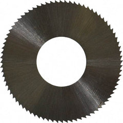 Controx - 1-1/4" Diam x 0.02" Blade Thickness x 1/2" Arbor Hole Diam, 80 Tooth Slitting and Slotting Saw - Arbor Connection, Right Hand, Uncoated, High Speed Steel, Concave Ground - Exact Tool & Supply