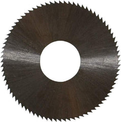 Controx - 1-1/2" Diam x 0.014" Blade Thickness x 1/2" Arbor Hole Diam, 80 Tooth Slitting and Slotting Saw - Arbor Connection, Right Hand, Uncoated, High Speed Steel, Concave Ground - Exact Tool & Supply