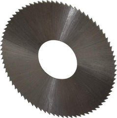 Controx - 1-1/2" Diam x 0.018" Blade Thickness x 1/2" Arbor Hole Diam, 80 Tooth Slitting and Slotting Saw - Arbor Connection, Right Hand, Uncoated, High Speed Steel, Concave Ground - Exact Tool & Supply