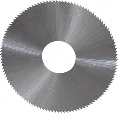 Controx - 1-3/4" Diam x 0.01" Blade Thickness x 1/2" Arbor Hole Diam, 120 Tooth Slitting and Slotting Saw - Arbor Connection, Right Hand, Uncoated, High Speed Steel, Concave Ground - Exact Tool & Supply