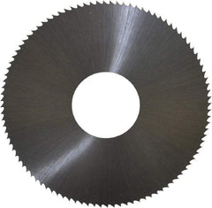Controx - 2" Diam x 0.02" Blade Thickness x 5/8" Arbor Hole Diam, 100 Tooth Slitting and Slotting Saw - Arbor Connection, Right Hand, Uncoated, High Speed Steel, Concave Ground - Exact Tool & Supply