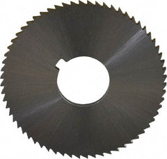 Controx - 2" Diam x 0.0938" Blade Thickness x 5/8" Arbor Hole Diam, 64 Tooth Slitting and Slotting Saw - Arbor Connection, Right Hand, Uncoated, Cobalt, Concave Ground, Contains Keyway - Exact Tool & Supply