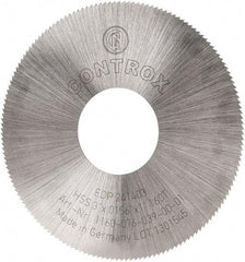 Controx - 3" Diam x 0.0156" Blade Thickness x 1" Arbor Hole Diam, 160 Tooth Slitting and Slotting Saw - Arbor Connection, Right Hand, Uncoated, High Speed Steel, Concave Ground - Exact Tool & Supply