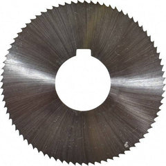 Controx - 3" Diam x 1/16" Blade Thickness x 1" Arbor Hole Diam, 80 Tooth Slitting and Slotting Saw - Arbor Connection, Right Hand, Uncoated, Cobalt, Concave Ground, Contains Keyway - Exact Tool & Supply