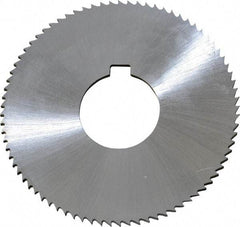 Controx - 3" Diam x 0.0938" Blade Thickness x 1" Arbor Hole Diam, 80 Tooth Slitting and Slotting Saw - Arbor Connection, Right Hand, Uncoated, Cobalt, Concave Ground, Contains Keyway - Exact Tool & Supply