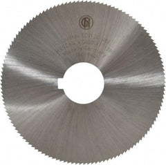 Controx - 4" Diam x 0.04" Blade Thickness x 1" Arbor Hole Diam, 128 Tooth Slitting and Slotting Saw - Arbor Connection, Right Hand, Uncoated, Cobalt, Concave Ground, Contains Keyway - Exact Tool & Supply
