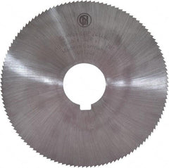 Controx - 4" Diam x 0.0469" Blade Thickness x 1" Arbor Hole Diam, 128 Tooth Slitting and Slotting Saw - Arbor Connection, Right Hand, Uncoated, Cobalt, Concave Ground, Contains Keyway - Exact Tool & Supply