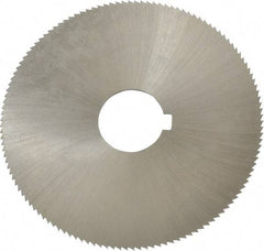 Controx - 4" Diam x 1/16" Blade Thickness x 1" Arbor Hole Diam, 128 Tooth Slitting and Slotting Saw - Arbor Connection, Right Hand, Uncoated, Cobalt, Concave Ground, Contains Keyway - Exact Tool & Supply