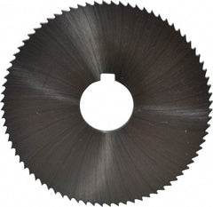 Controx - 4" Diam x 1/8" Blade Thickness x 1" Arbor Hole Diam, 80 Tooth Slitting and Slotting Saw - Arbor Connection, Right Hand, Uncoated, Cobalt, Concave Ground, Contains Keyway - Exact Tool & Supply