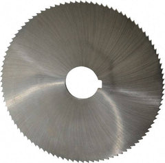Controx - 5" Diam x 1/8" Blade Thickness x 1" Arbor Hole Diam, 100 Tooth Slitting and Slotting Saw - Arbor Connection, Right Hand, Uncoated, Cobalt, Concave Ground, Contains Keyway - Exact Tool & Supply