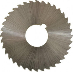 Controx - 2" Diam x 0.0938" Blade Thickness x 5/8" Arbor Hole Diam, 36 Tooth Slitting and Slotting Saw - Arbor Connection, Right Hand, Uncoated, Cobalt, 15° Rake, Concave Ground, Contains Keyway - Exact Tool & Supply