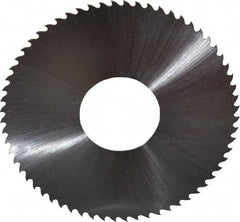 Controx - 3" Diam x 0.025" Blade Thickness x 1" Arbor Hole Diam, 64 Tooth Slitting & Slotting Saw - Arbor Connection, Right Hand, Uncoated, M2 High Speed Steel, 15° Rake, Concave Ground - Exact Tool & Supply