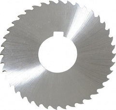 Controx - 3" Diam x 1/16" Blade Thickness x 1" Arbor Hole Diam, 40 Tooth Slitting and Slotting Saw - Arbor Connection, Right Hand, Uncoated, Cobalt, 15° Rake, Concave Ground, Contains Keyway - Exact Tool & Supply