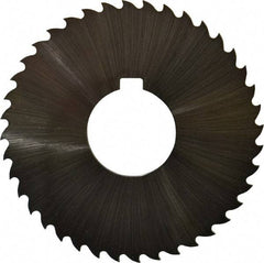 Controx - 3" Diam x 0.0781" Blade Thickness x 1" Arbor Hole Diam, 40 Tooth Slitting and Slotting Saw - Arbor Connection, Right Hand, Uncoated, Cobalt, 15° Rake, Concave Ground, Contains Keyway - Exact Tool & Supply