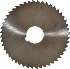 Controx - 4" Diam x 1/8" Blade Thickness x 1" Arbor Hole Diam, 48 Tooth Slitting and Slotting Saw - Arbor Connection, Right Hand, Uncoated, Cobalt, 15° Rake, Concave Ground, Contains Keyway - Exact Tool & Supply