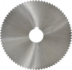 Controx - 5" Diam x 0.0469" Blade Thickness x 1" Arbor Hole Diam, 80 Tooth Slitting and Slotting Saw - Arbor Connection, Right Hand, Uncoated, Cobalt, 15° Rake, Concave Ground, Contains Keyway - Exact Tool & Supply