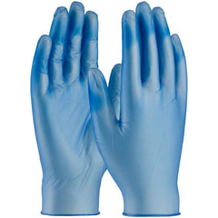 64-V77BPF/XL Disposable Gloves - Ambi-Dex Disposable HD Vinyl - Blue 5 mil Powder Free - Industrial Grade - Exact Tool & Supply