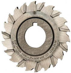 Controx - 2" Blade Diam x x 0.0938" Blade Thickness, 5/8" Hole, 22 Teeth, Cobalt Side Chip Saw - Staggered Tooth, Arbor Connection, Right Hand Cut, Uncoated, with Keyway - Exact Tool & Supply
