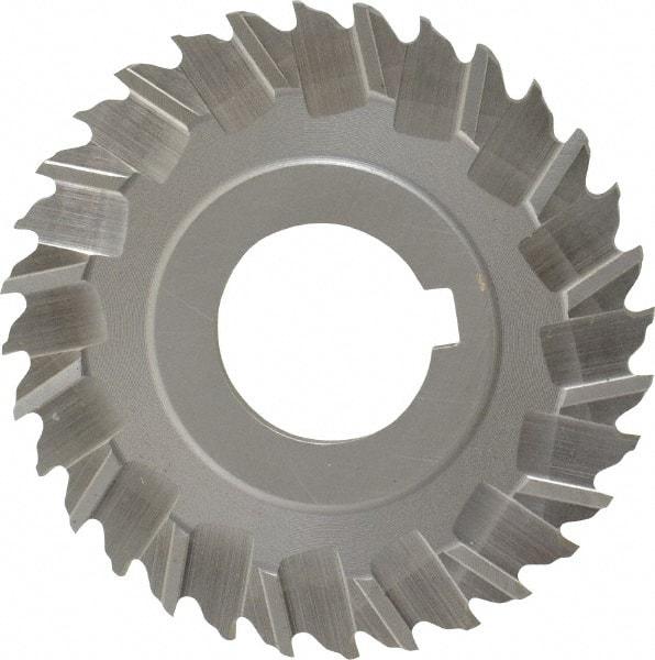 Controx - 3" Blade Diam x x 0.0938" Blade Thickness, 1" Hole, 32 Teeth, Cobalt Side Chip Saw - Staggered Tooth, Arbor Connection, Right Hand Cut, Uncoated, with Keyway - Exact Tool & Supply