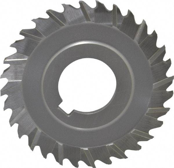 Controx - 3" Blade Diam x 1/8" Blade Thickness, 1" Hole, 32 Teeth, Cobalt Side Chip Saw - Staggered Tooth, Arbor Connection, Right Hand Cut, Uncoated, with Keyway - Exact Tool & Supply