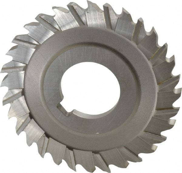 Controx - 3" Blade Diam x 3/16" Blade Thickness, 1" Hole, 32 Teeth, Cobalt Side Chip Saw - Staggered Tooth, Arbor Connection, Right Hand Cut, Uncoated, with Keyway - Exact Tool & Supply