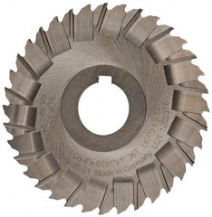 Controx - 4" Blade Diam x x 0.0781" Blade Thickness, 1" Hole, 36 Teeth, Cobalt Side Chip Saw - Staggered Tooth, Arbor Connection, Right Hand Cut, Uncoated, with Keyway - Exact Tool & Supply