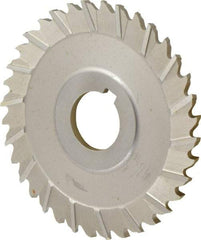 Controx - 4" Blade Diam x x 0.1563" Blade Thickness, 1" Hole, 36 Teeth, Cobalt Side Chip Saw - Staggered Tooth, Arbor Connection, Right Hand Cut, Uncoated, with Keyway - Exact Tool & Supply