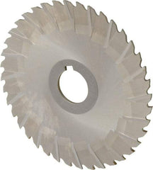 Controx - 5" Blade Diam x x 0.0938" Blade Thickness, 1" Hole, 40 Teeth, Cobalt Side Chip Saw - Staggered Tooth, Arbor Connection, Right Hand Cut, Uncoated, with Keyway - Exact Tool & Supply