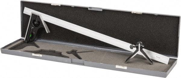 SPI - 3 Piece, 24" Combination Square Set - 1/16, 1/32, 1/64 & 1/8" (4R) Graduation, Hardened Steel Blade, Hardened Steel Center & Square Head - Exact Tool & Supply