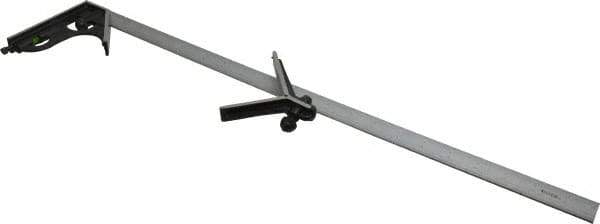 SPI - 3 Piece, 24" Combination Square Set - 1/100, 1/32, 1/50 & 1/64" (16R) Graduation, Hardened Steel Blade, Hardened Steel Center & Square Head - Exact Tool & Supply