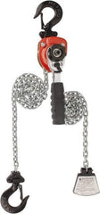 CM - 550 Lb Lifting Capacity, 5' Lift Height, Mini-Ratchet Lever Hoist - Made from Chain, 56 Lb Avg Pull to Lift Rated Load, 1 Chain - Exact Tool & Supply