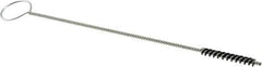 Brush Research Mfg. - 1-1/2" Long x 3/16" Diam Nylon Spiral Brush - 8" OAL, 0.005" Filament Diam, 0.097" Shank Diam - Exact Tool & Supply