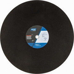 Norton - 20" Aluminum Oxide Cutoff Wheel - 5/32" Thick, 1" Arbor, 2,710 Max RPM, Use with Stationary Grinders - Exact Tool & Supply