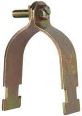 Cooper B-Line - 2" Pipe, 12 Gauge Framing Channel & Strut Mounted Clamp - Zinc Dichromate, Rigid Conduit - Exact Tool & Supply
