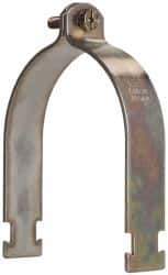Cooper B-Line - 4" Pipe, 1/8 Gauge Framing Channel & Strut Mounted Clamp - Zinc Dichromate, Rigid Conduit - Exact Tool & Supply