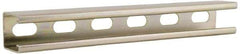 Cooper B-Line - 10' Long x 1-5/8" Wide x 1-5/8" High, 12 Gauge, Carbon Steel, Half Slot Framing Channel & Strut - 0.105" Thick, Dichromate - Exact Tool & Supply