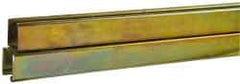 Cooper B-Line - 10' Long x 1-5/8" Wide x 3-1/4" High, 12 Gauge, Carbon Steel, Half Slot Framing Channel & Strut - 0.105" Thick, Dichromate - Exact Tool & Supply
