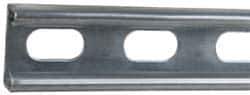 Cooper B-Line - 10' Long x 1-5/8" Wide x 13/16" High, 14 Gauge, Strip Steel, Half Slot Framing Channel & Strut - 0.075" Thick, Pre-Galvanized - Exact Tool & Supply