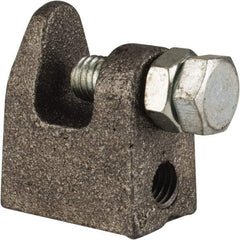 Cooper B-Line - 3/4" Max Flange Thickness, 1/2" Rod Top Beam Clamp - 700 Lb Capacity, Malleable Iron - Exact Tool & Supply