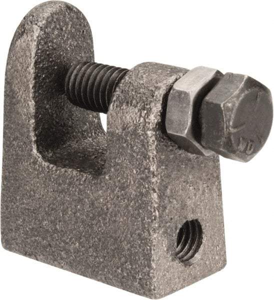 Cooper B-Line - 3/4" Max Flange Thickness, 3/8" Rod Top Beam Clamp - 400 Lb Capacity, Malleable Iron - Exact Tool & Supply