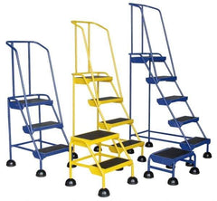 Vestil - 19-1/4" 2 Step Ladder - 300 Lb Capacity, 19-1/4" Platform Height, 19-1/4" Base Width x 25" Base Depth, Rubber Matted - Exact Tool & Supply
