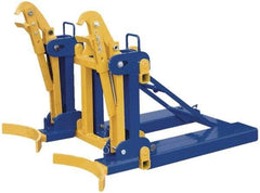Vestil - 2,000 Lb Load Capacity, 30 & 55 Gal Forklift Drum Handler - 43" Wide x 32" High - Exact Tool & Supply