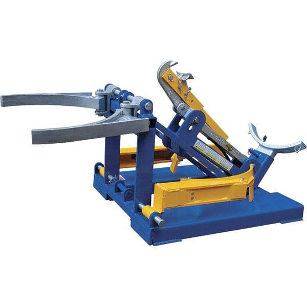 Vestil - 1,000 Lb Load Capacity, 30 & 55 Gal Forklift Drum Handler - 29" Wide x 28-3/4" High - Exact Tool & Supply