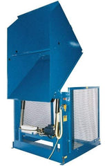 Vestil - 2,000 Lb Load Capacity, Steel Box Dumper - 64" Wide x 66" Long x 77" High, Blue - Exact Tool & Supply