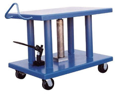 Vestil - 6,000 Lb Capacity Manual Hydraulic Post Lift Table - 36" Lift Height, 36" Platform Length x 24" Platform Width - Exact Tool & Supply