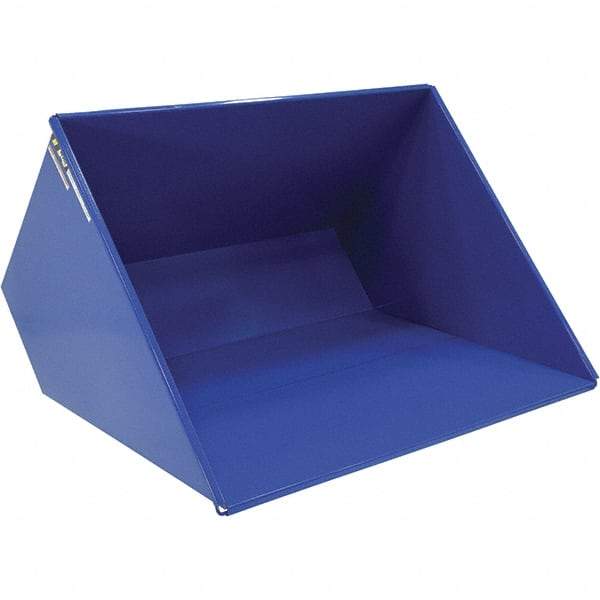 Vestil - 2,000 Lb Load Capacity, 3 Cu Yd, Steel Self-Dumping Hopper - 81-7/16" Wide x 66-13/16" Long x 50-5/8" High, Powder Coat Blue - Exact Tool & Supply