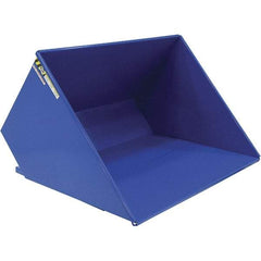Vestil - 4,000 Lb Load Capacity, 3 Cu Yd, Steel Self-Dumping Hopper - 81-7/16" Wide x 66-13/16" Long x 50-5/8" High, Powder Coat Blue - Exact Tool & Supply